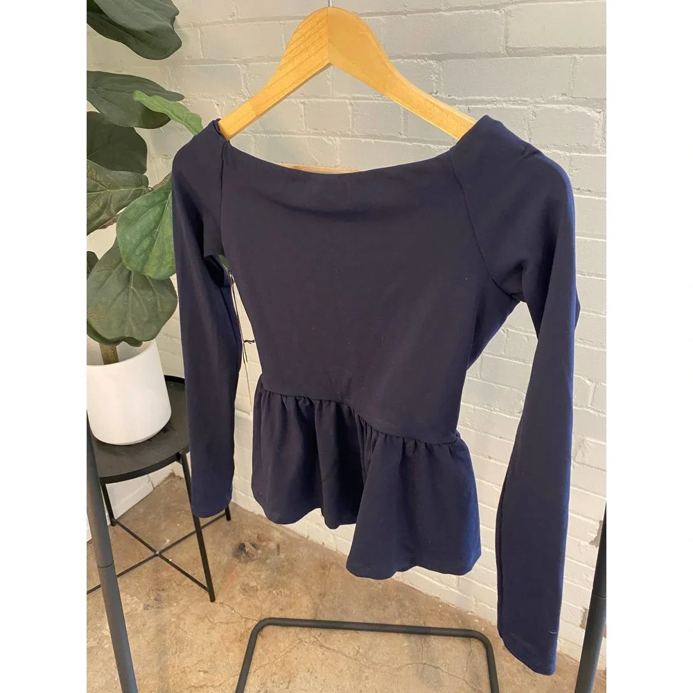 Susana Monaco Cross Front Off the Shoulder Peplum Blouse - Picture 6 of 6